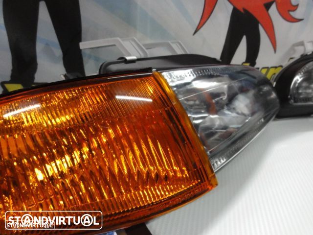 Farois frontais com luz branca 5000k Honda civic 92-95 EG8, EG9, EH8, EH9 JDM Fundo + piscas frontais Honda civic 92-95 4 portas EG8, EG9 fundo laranja JDM Look - 4
