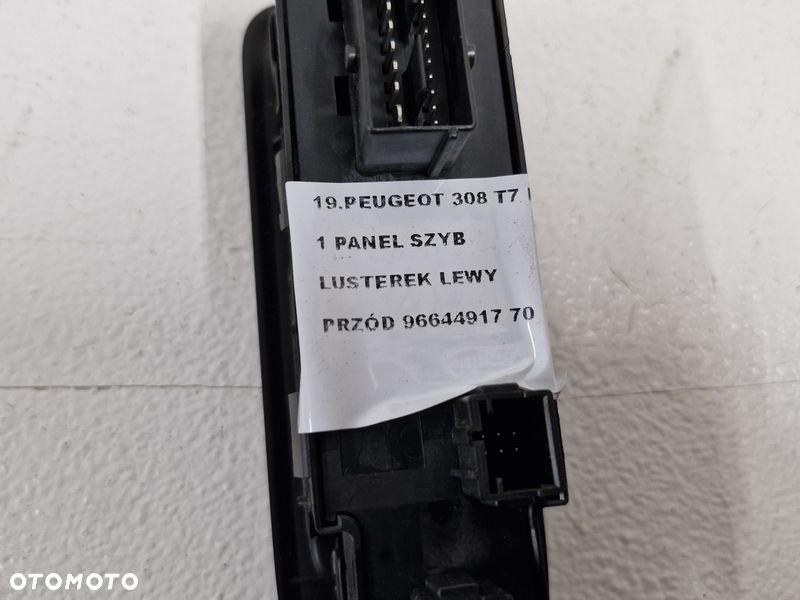 PEUGEOT 308 T7 I 1 PANEL PRZEŁĄCZNIK SZYB LUSTEREK LEWY PRZÓD 96644917 - 9