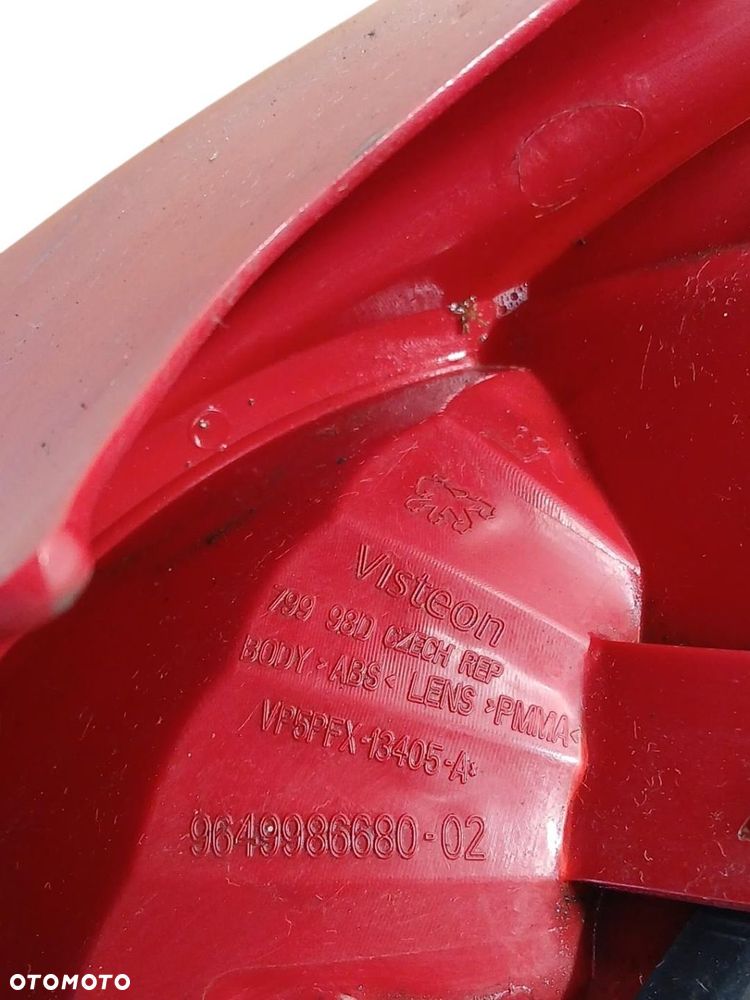 LAMPA LEWA TYLNA TYŁ PEUGEOT 207 9649986680 - 3