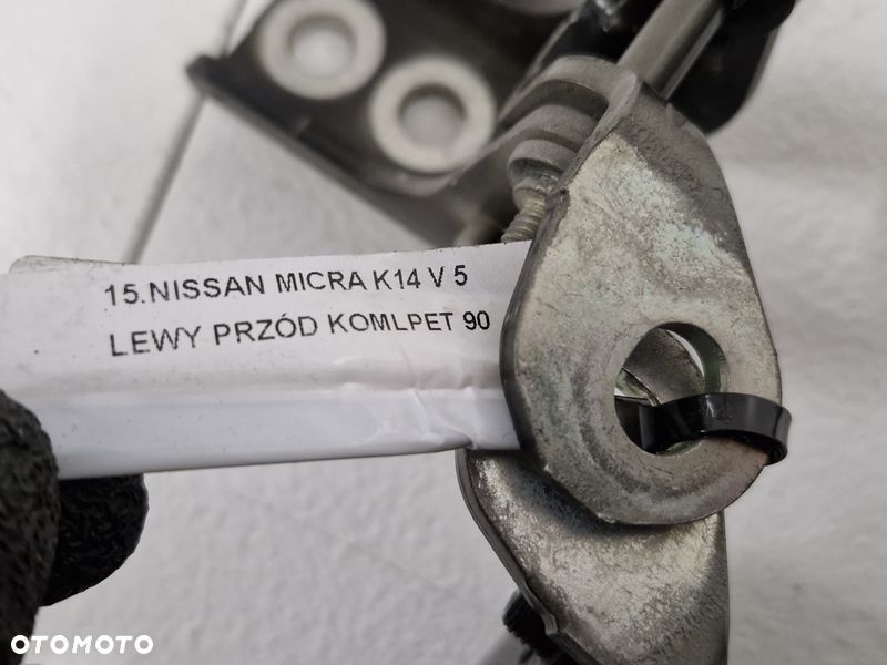 NISSAN MICRA K14 V 5 ZAWIASY DRZWI LEWY PRZÓD KOMPLET - 5