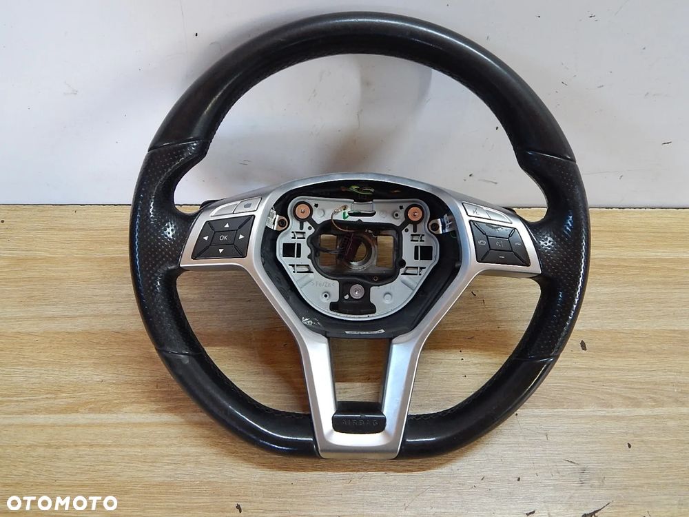 Kierownica skórzana AMG czarna Mercedes E klasa 212 W212 Lift w204 w207 08-16 Łuków części - 1