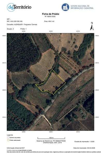 Terreno rústico 1,18 ha c/ estrada – Carnota / Alenquer - Grande imagem: 3/4