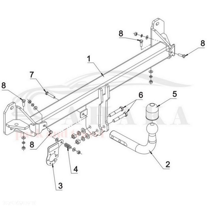 Hak Holowniczy Odkręcany Do Bmw Seria 7 F01, F02 Sedan 2014-2015 - 4