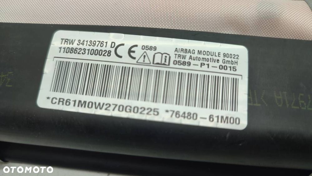 KURTYNA POWIETRZNA AIRBAG PRAWA SUZUKI SX4 S-CROSS LIFT 76480-61M00 - 2