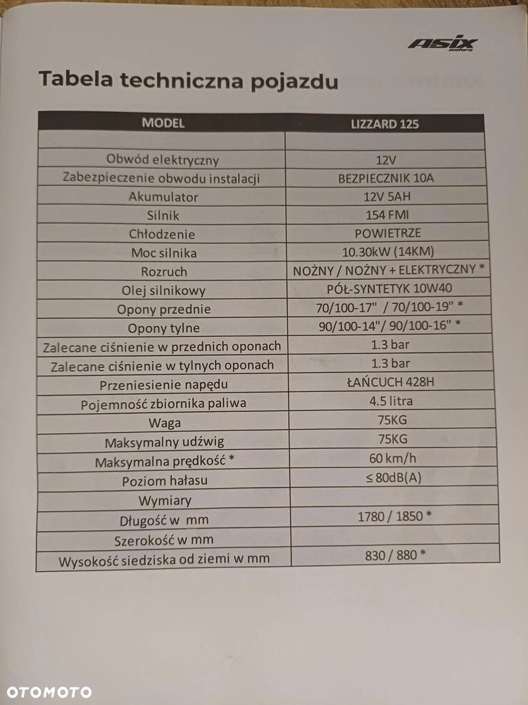 Używany ASIX Lizzard 2024 - 4 300 PLN - Otomoto.pl