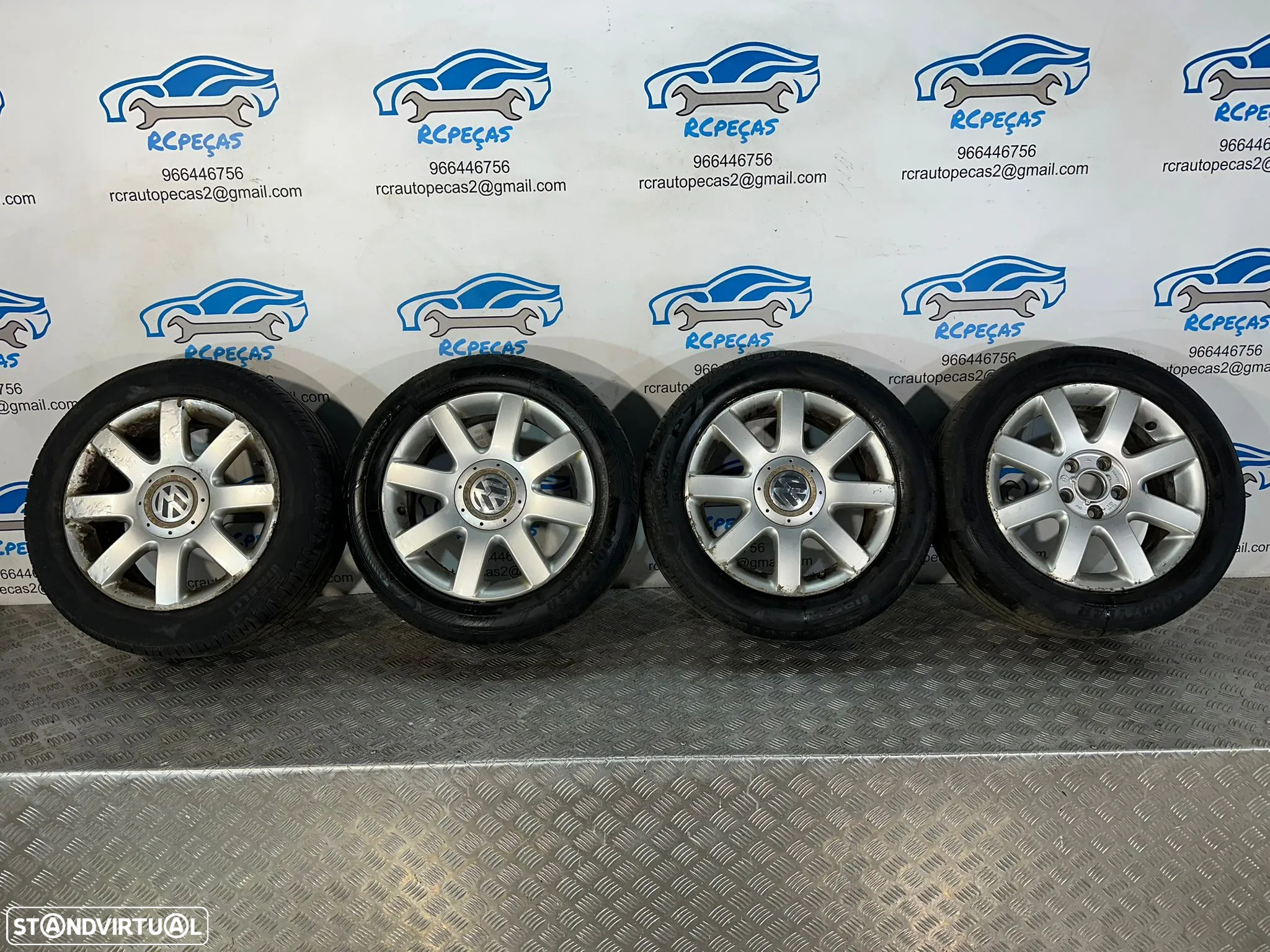 Conjunto Jantes 16 VW Volkswagen Touran 6.5J ET50 5x112 1K0601025R - 2