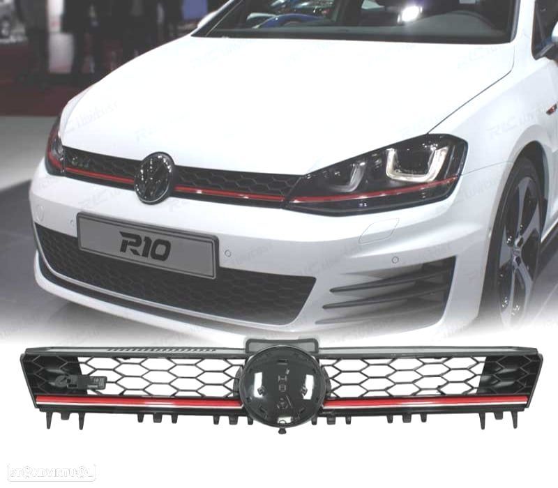 GRELHA FRONTAL VOLKSWAGEN VW GOLF 7 LIMOUSINE 12-17 VERMELHO - 1