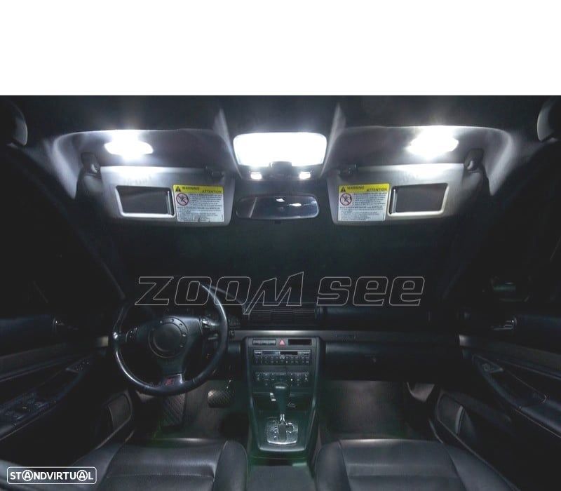 KIT COMPLETO 12 LAMPADAS LED INTERIOR PARA AUDI A4 B5 SEDAN 96-01 - 3