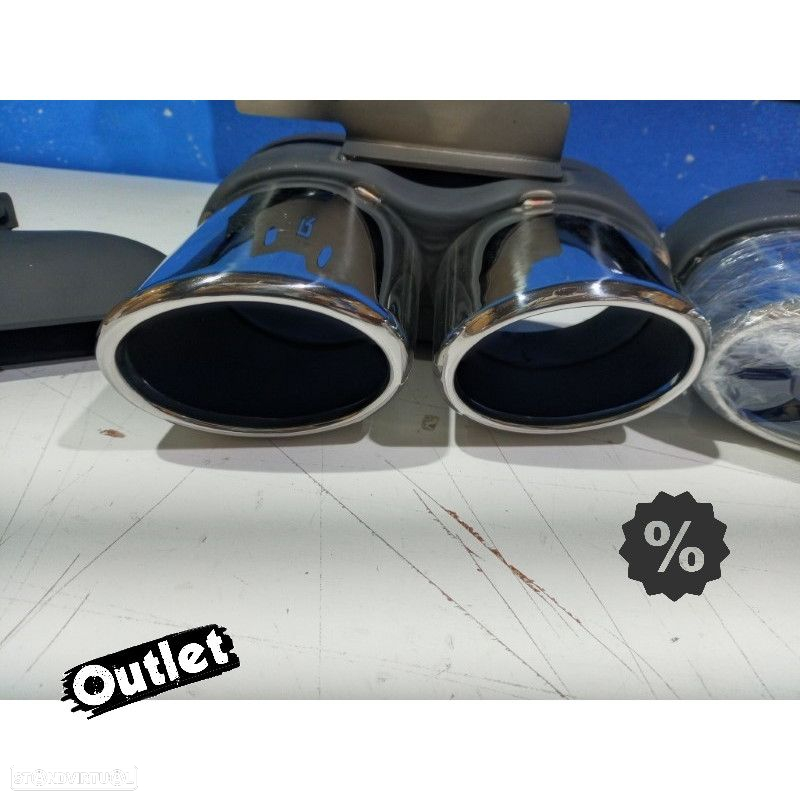 C012388C1 DIFUSOR AUDI A6 S-LINE 19- LOOK S6 + PONTEIRAS DE ESCAPE CROMADO - 6