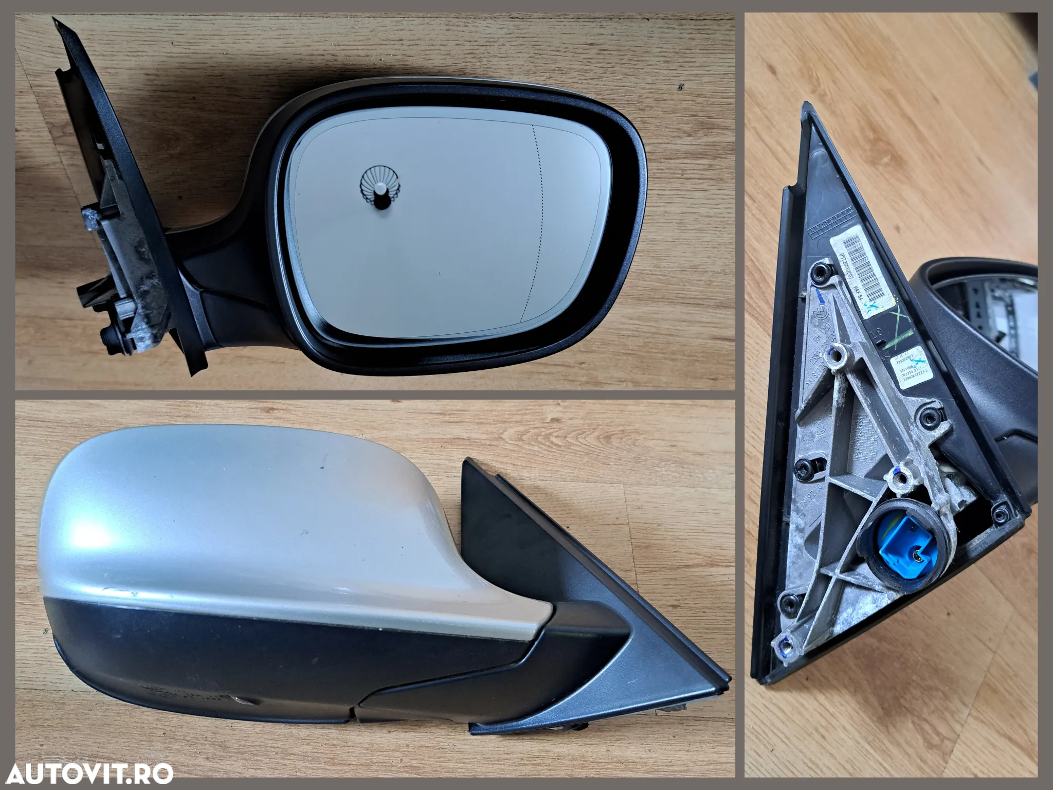 Oglinda exterioara stanga dreapta completa originala BMW X3 F25 cu rabatare electrica electrocrom camera 360 gri cu negru mat - 5