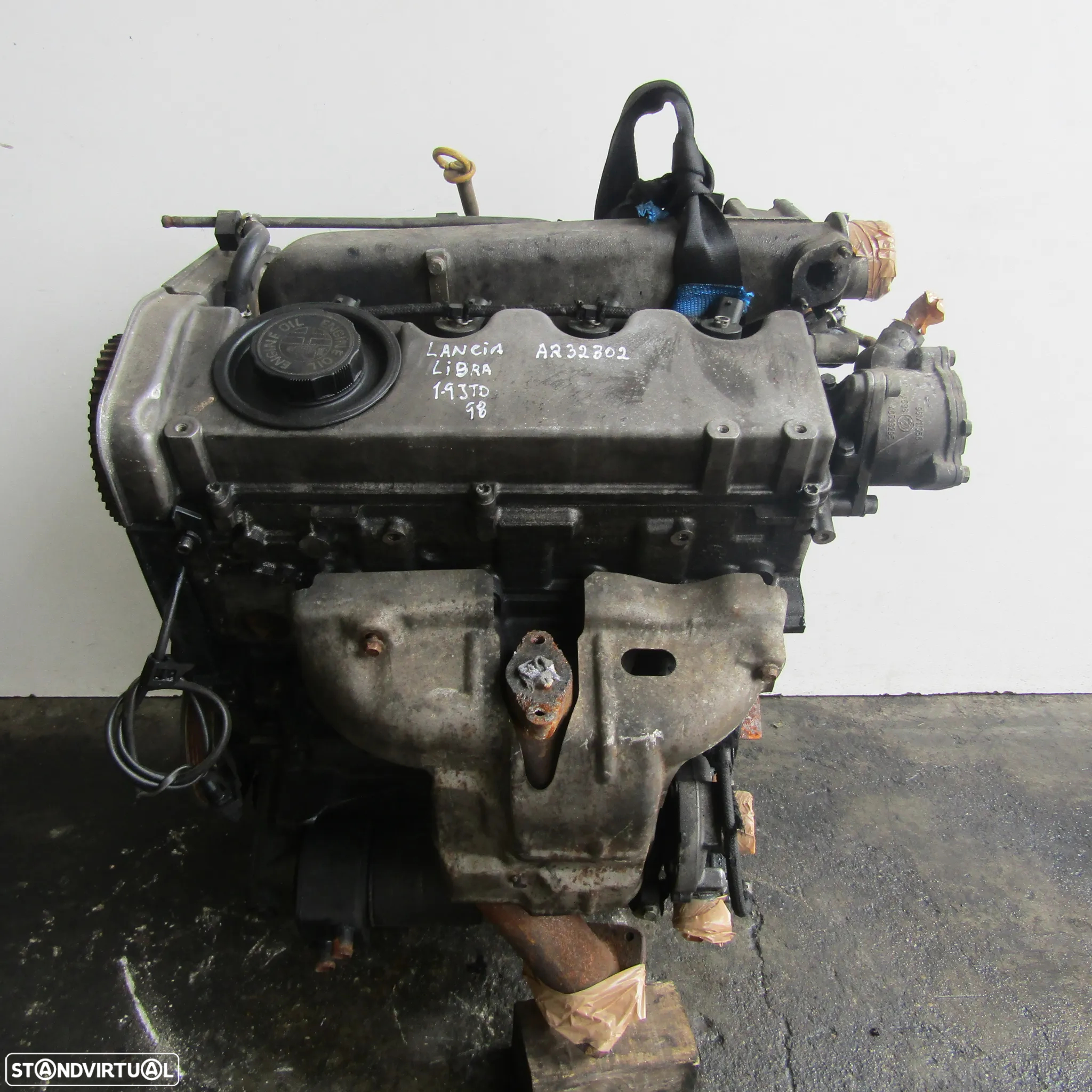 Motor Lancia Lybra 1998 1.9 Diesel SEM BOMBA INJETORA AR32302 - 4