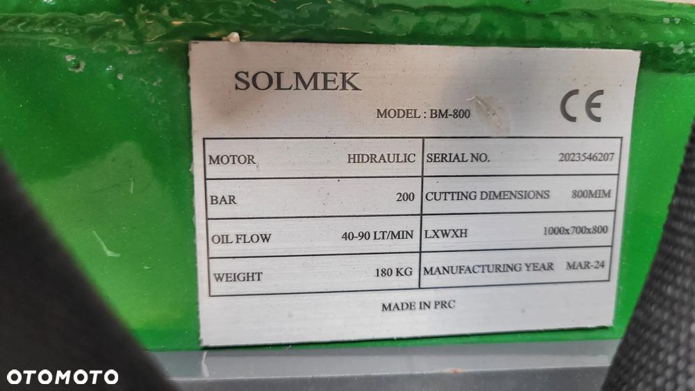 Solmek BM 800 mulczer hydrauliczny do koparki nowy - 5