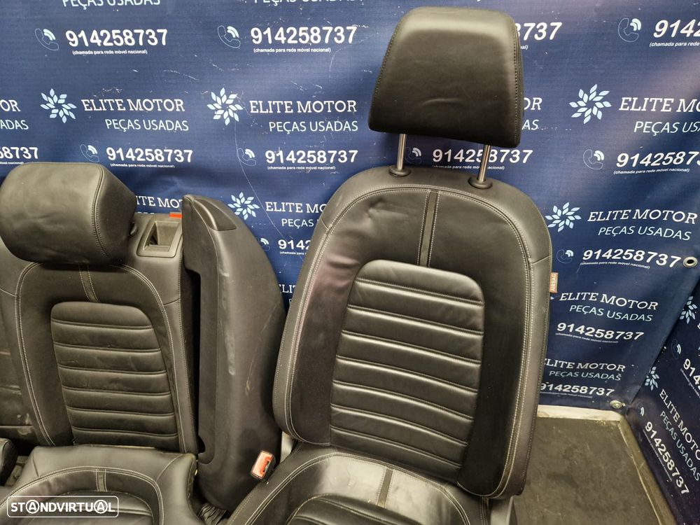 Jogo de bancos usados VW PASSAT CC HIGHLINE PELE PRETOS - 13