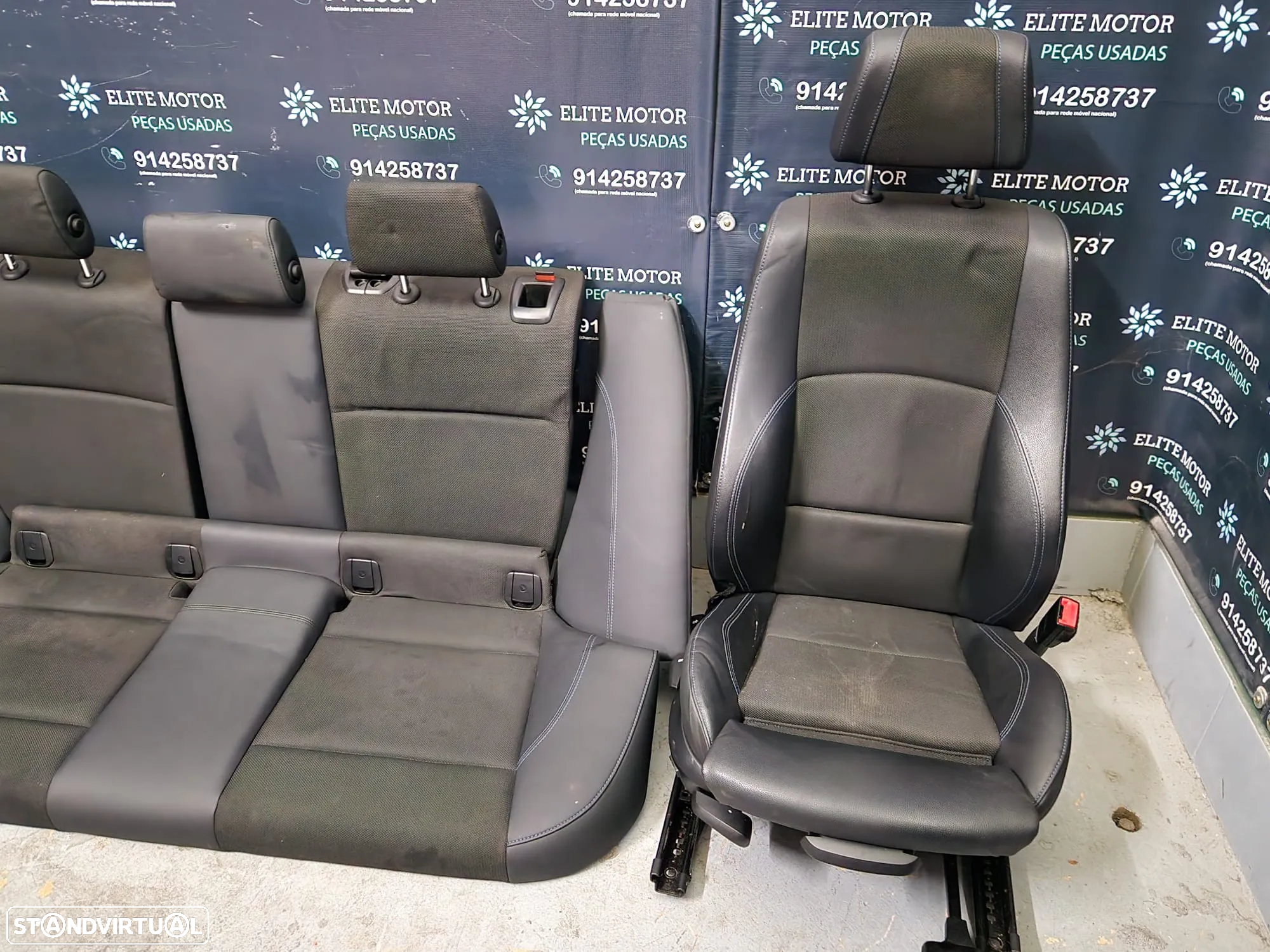 Jogo de bancos usados BMW SERIE 1 PACK M E87 E81 5 PORTAS PELE TECIDO - 4