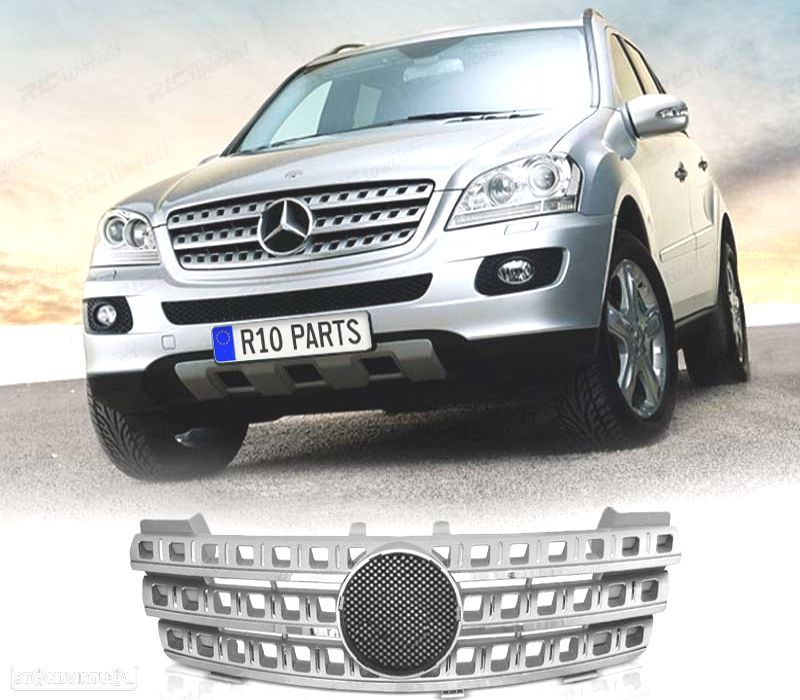 GRELHA FRONTAL MERCEDES ML W164 05-08 CROMADO - 1