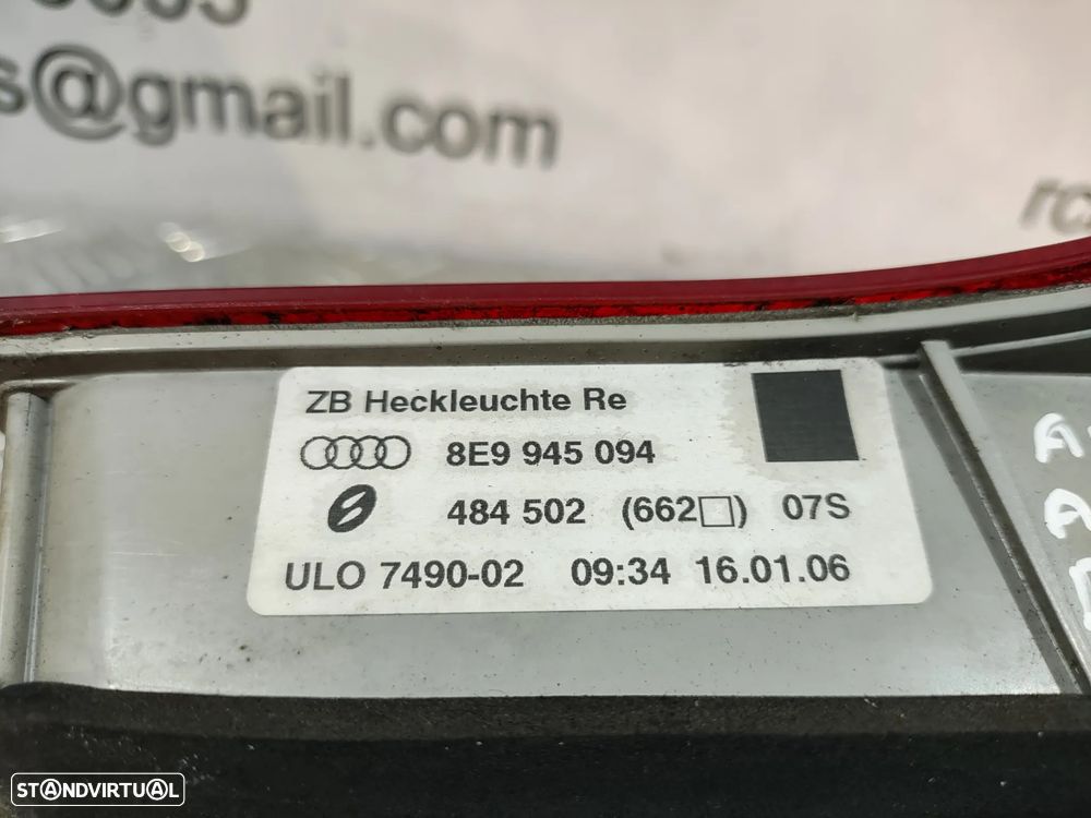 FAROLIM FAROLINS MALA TRASEIRO TRÁS AUDI A4 B7 AVANT CARRINHA 8E9 945 094 8E9945094 8E9 945 093 8E9945093 - 21