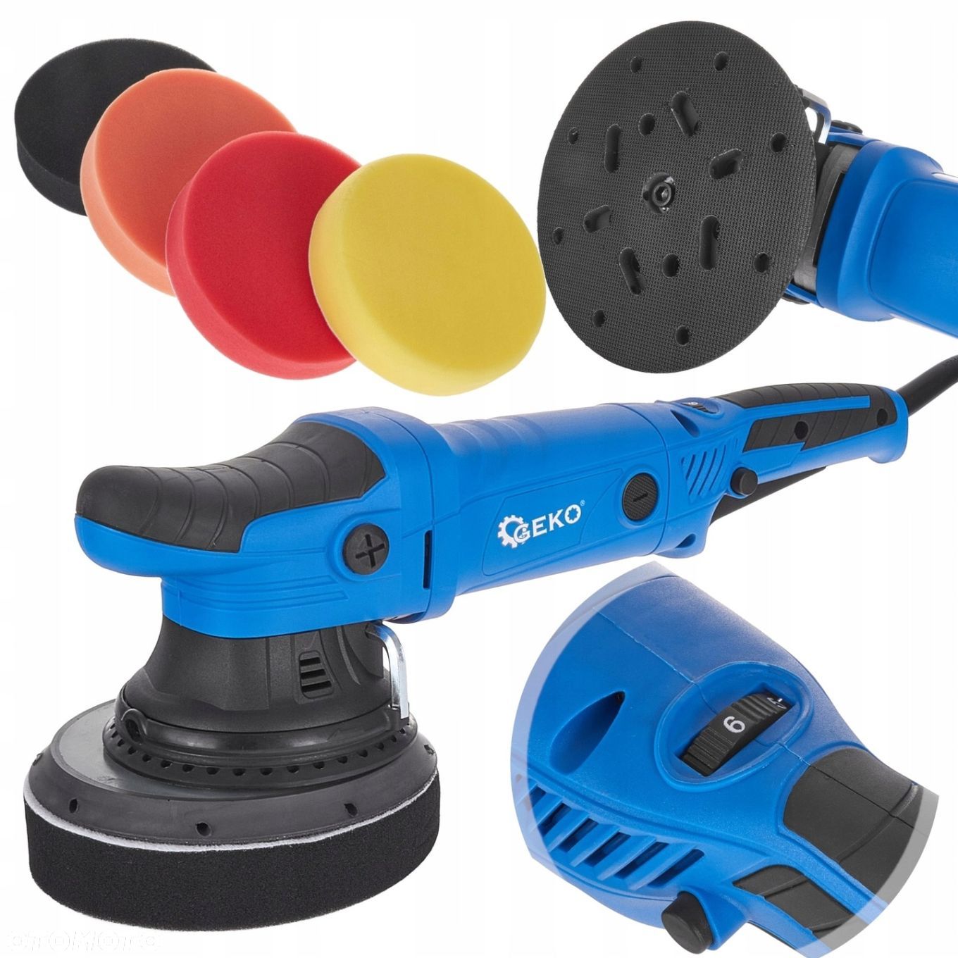 GEKO POLERKA SAMOCHODOWA MIMOŚRODOWA DUAL ACTION REGULACJA  GĄBKI G80293 - 1