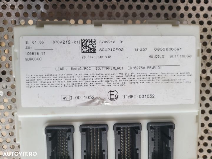 Modul BCM ZB FEM Bmw F20 F21 F22 F30 F31 F32 F82 F45 F46 X1 X2 Etc. Cod 8709212 - 4