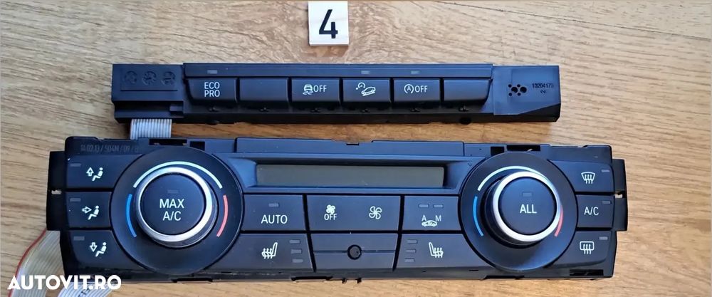 Panou unitate butoane comanda clima ac climatronic aer conditionat Original BMW E81 E87 LCI E82 E88 E90+LCI E91+LCI E92+LCI E93+LCI E84 - 1