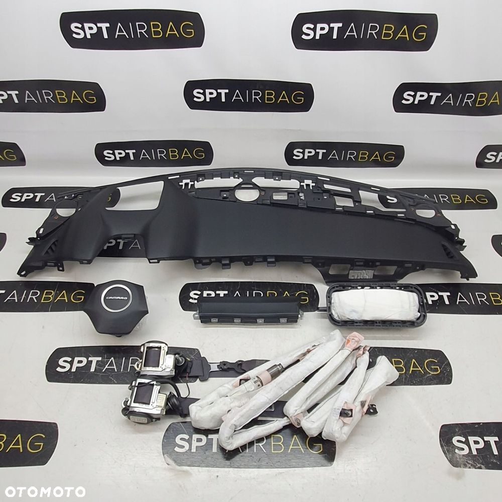 CHEVROLET CAMARO DESKA ROZDZIELCZA KONSOLA KOKPIT PULPIT PODUSZKI AIRBAG AIR BAG PASY KURTYNY KIT SET - 1
