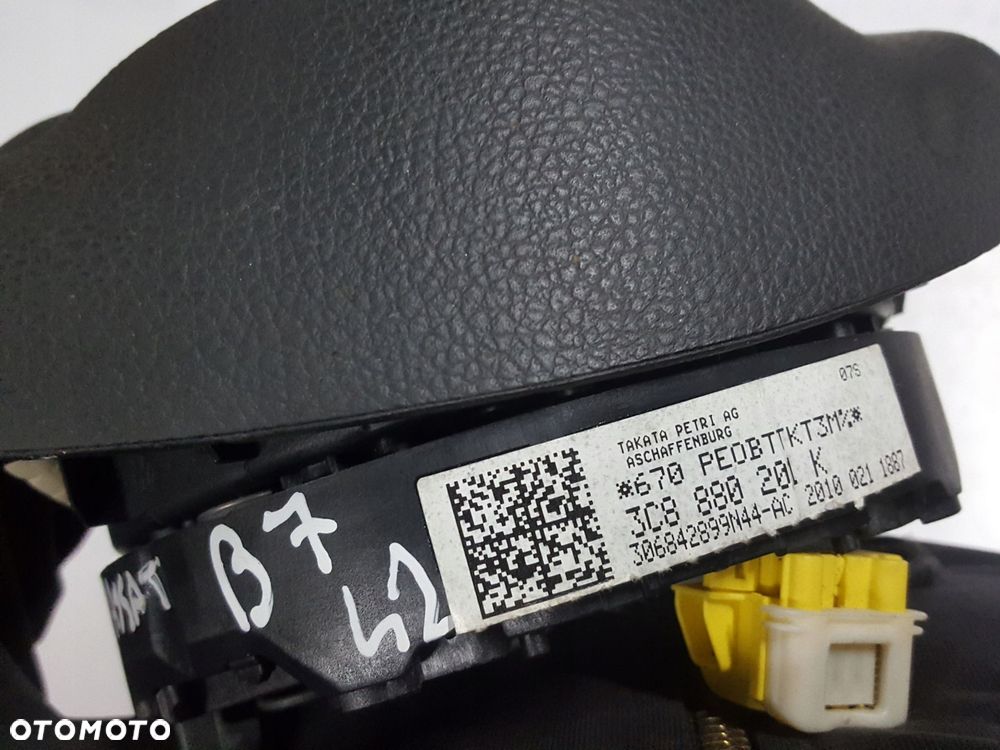 VW PASSAT B7 10-14r PODUSZKA AIRBAG KIEROWCY 3C8880201K - 5