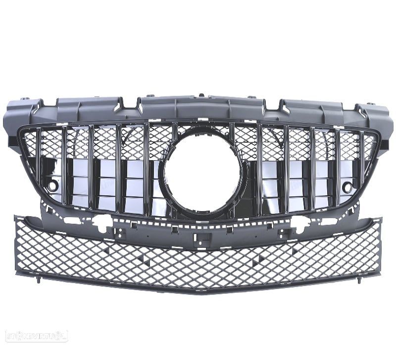 GRELHA FRONTAL MERCEDES SLK R172 11-15 LOOK GT-R PRETO BRILHANTE - 3