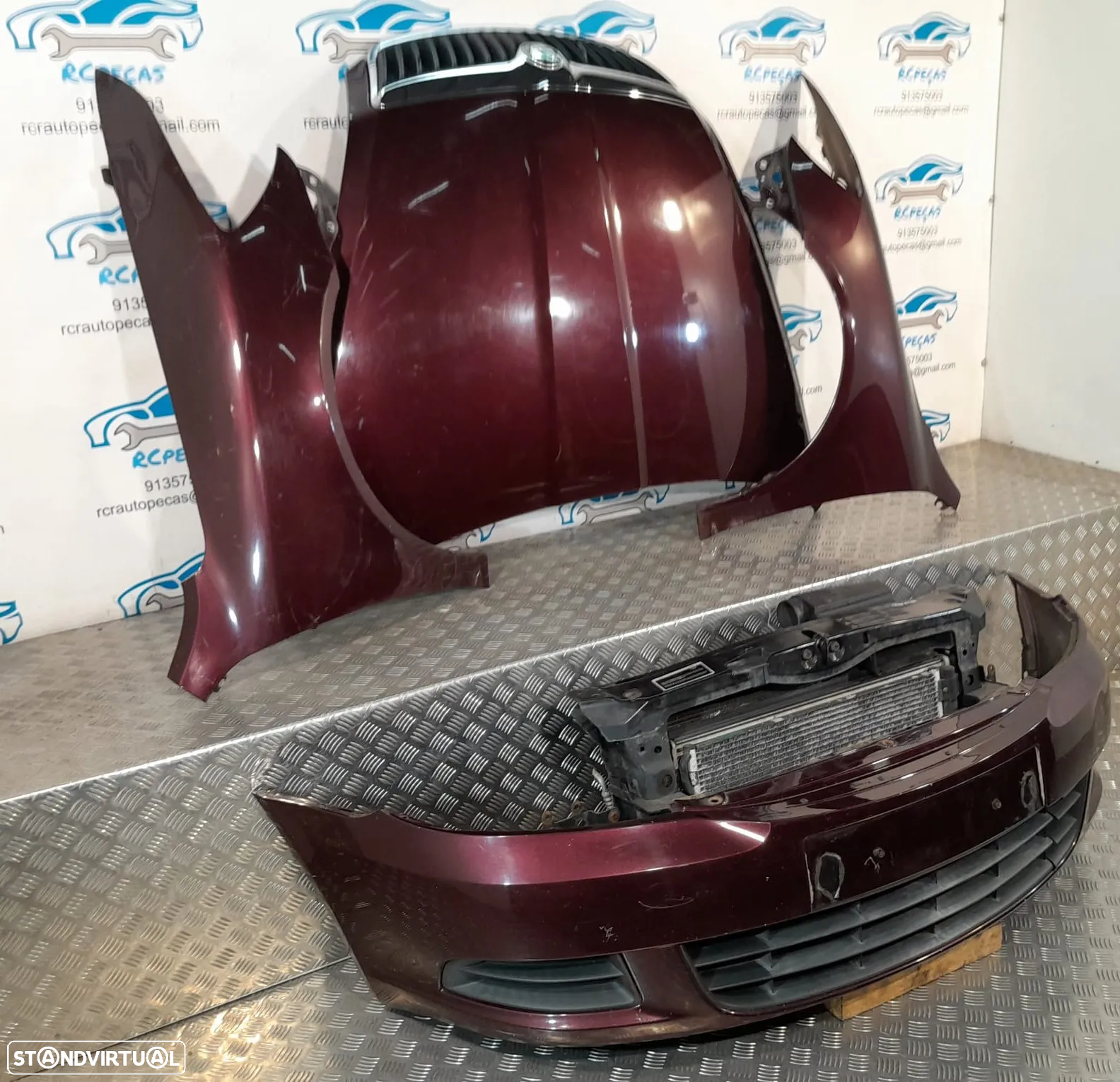 FRENTE COMPLETA SKODA OCTAVIA II 2 MK2 FACELIFT 1Z3 CAPOT PARACHOQUES GUARDA-LAMAS OTICAS RADIADOR VENTILADOR FRENTE FIBRA REFORÇO - 22