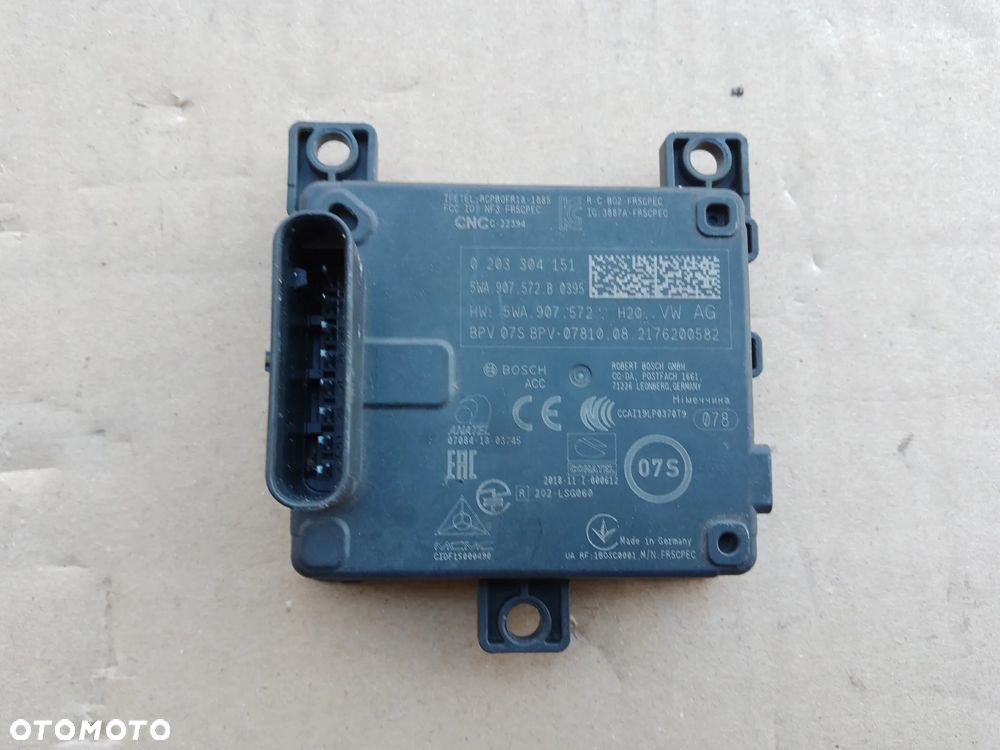 VW GOLF VIII 8 Radar Przód 5WA907572B 5WA-907-572-B 0203304151 BOSCH GOLF VIII - 1