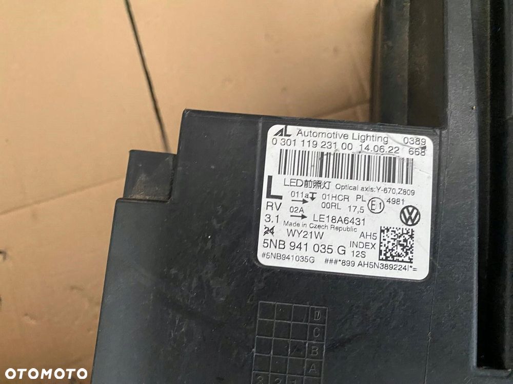 lampa przednia lewa vw tiguan ii lift 2022 rok 5nb941035g - 2