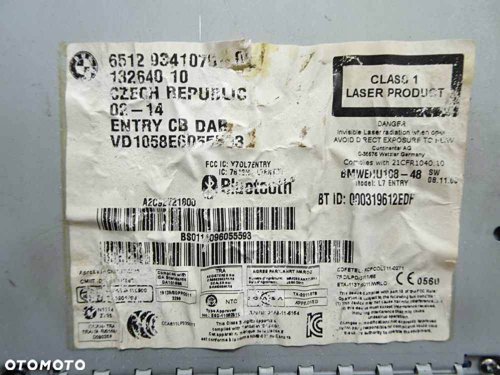 radio cd bmw 1 f20 f21 13264010 - 6