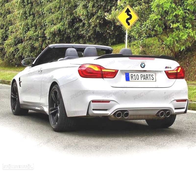 SPOILER TRASEIRO LIP BMW SERIE 4 F33 F83 CABRIO LOOK M4 PRETO BRILHANTE - 2