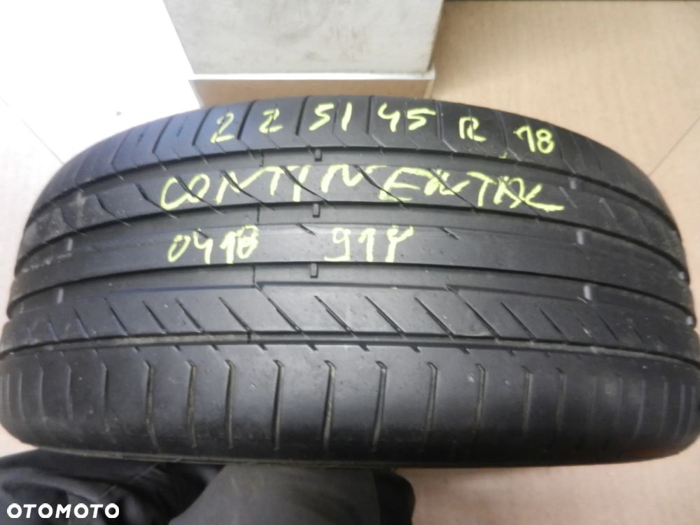 Opona pojedyńcza 225/45r18 continental conti sport contact 5 6.5mm lato