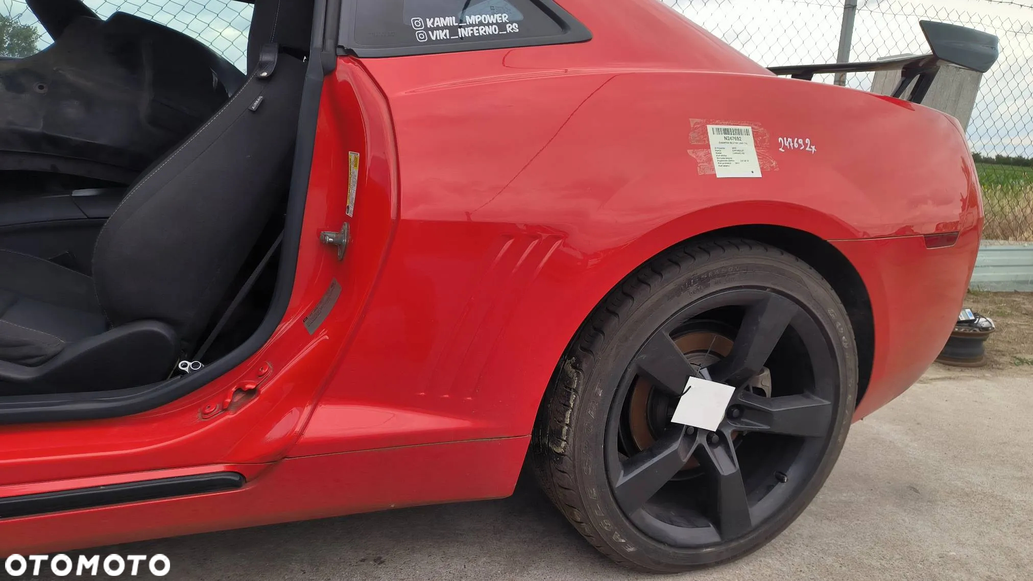 Ćwiartka błotnik prawy/lewy tył COUPE Chevrolet Camaro RS 3.6 V6 2011 - 10