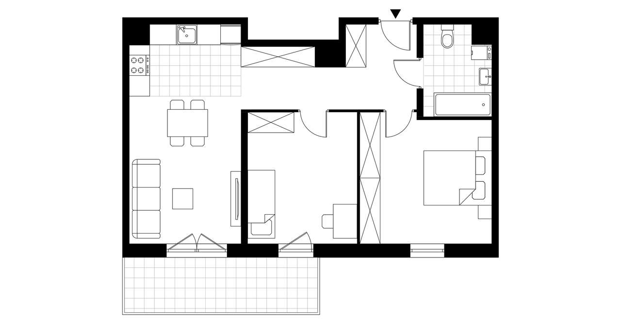 3-pokojowe mieszkanie 63m2 + balkon - Pełny obrazek: 3/23