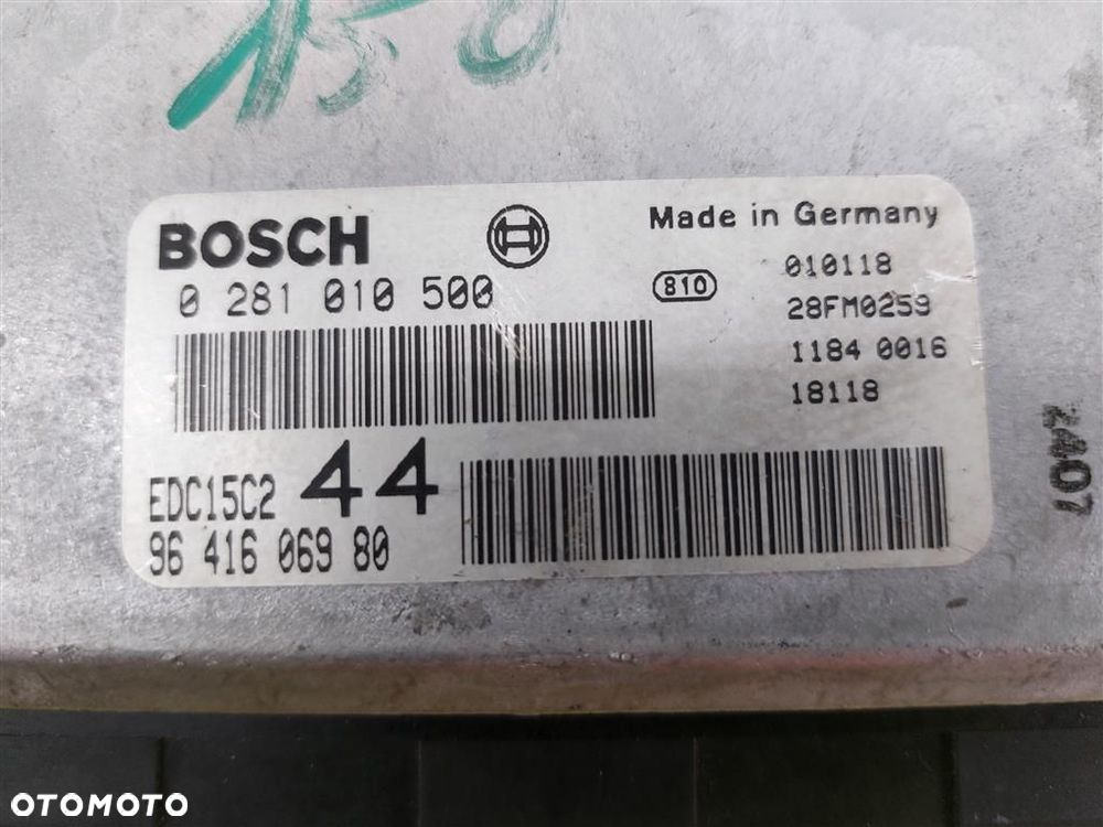 Komputer sterownik silnika Peugeot 206 1998-2009 2,0 HDI BOSCH 0281010500 - 2
