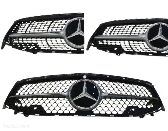 MERCEDES CLA 118 C118 W118 X118 LIFT GRILL ATRAPA CHŁODNICY 2XPDC CZARNY CHROM ORYGINAŁ - 1