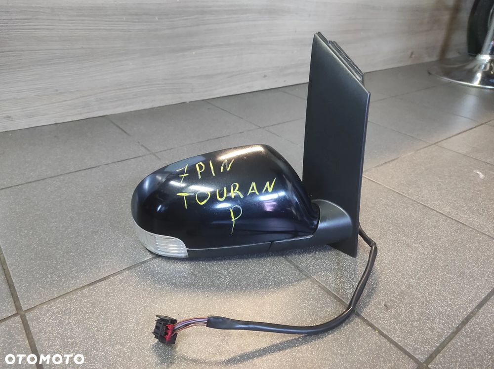 LUSTERKO PRAWE PASAŻERA VW TOURAN 1 03-10R LC9Z CZARNE SKŁADANE PODGRZEWANE 7 PIN EUROPA WYSYŁKA !!!!!