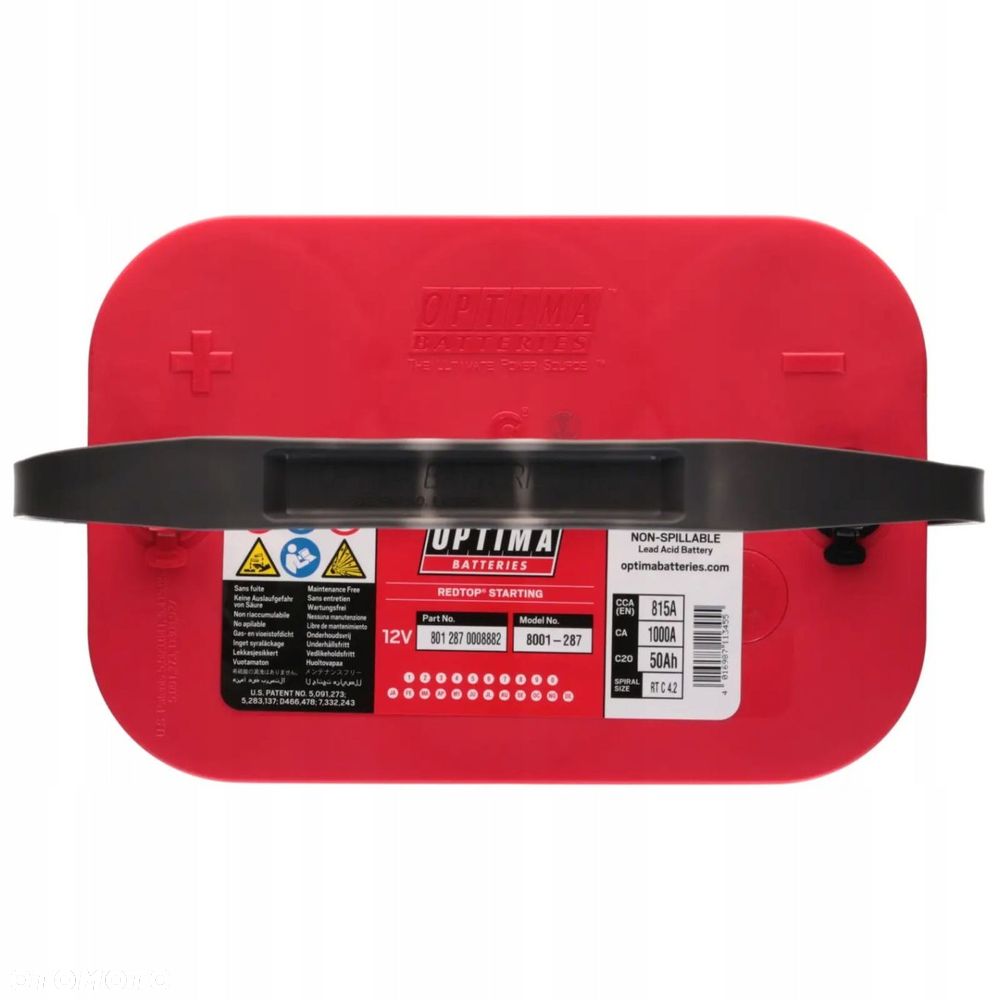 Akumulator OPTIMA RED TOP RTC 4.2 12V 50Ah/815A AGM - 4