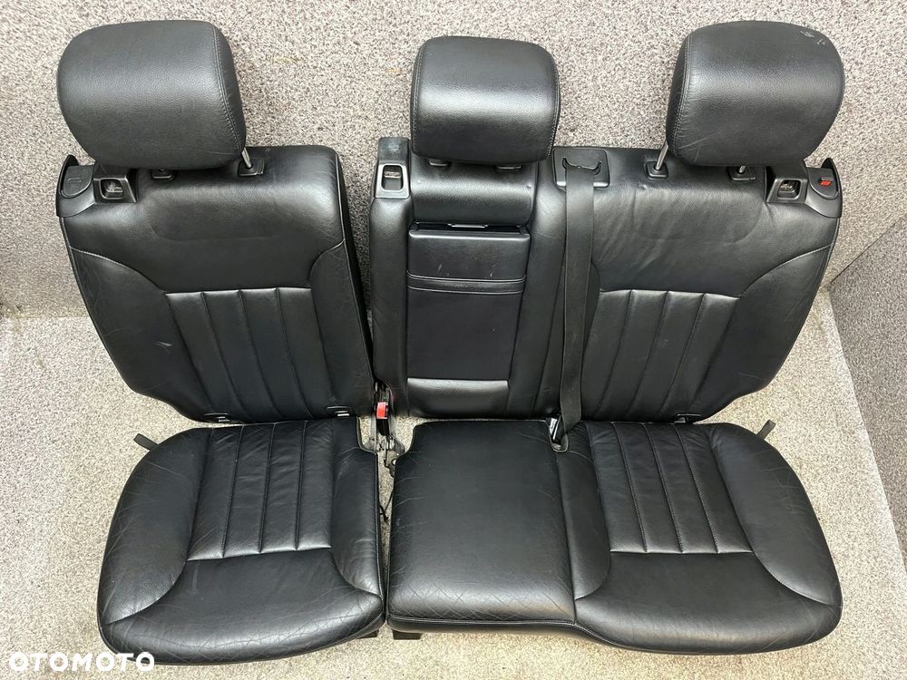 Kanapa podlokietnik tyl skora czarna ISOFIX cupholder Mercedes ML W164 - 3