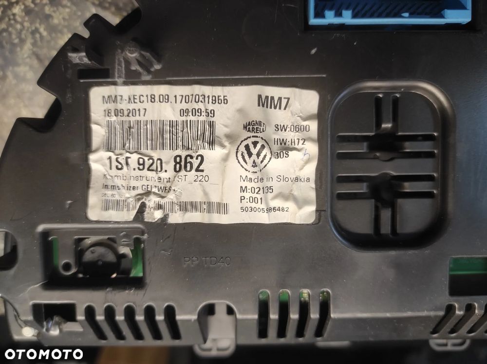 LICZNIK ZEGARY 1ST920862 SKODA CITIGO SPRAWNY EUROPA GWARANCJA WYSYŁKA !!!!! - 2
