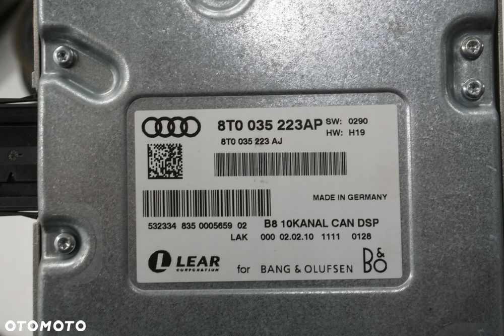 AUDI A5 8T SPORTBACK NAGŁOŚNIENIE GŁOŚNIKI BANG&OLUFSEN - 4