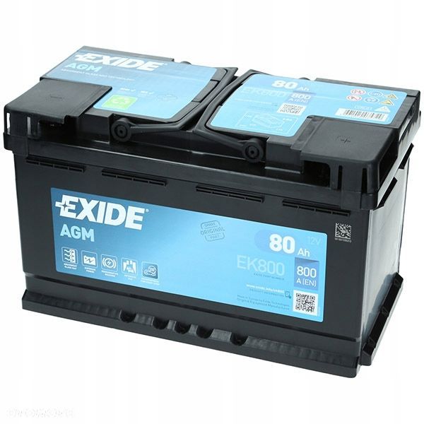 Akumulator Exide EK800 80Ah 800A L4 AGM StartStop - 24 kg - 4