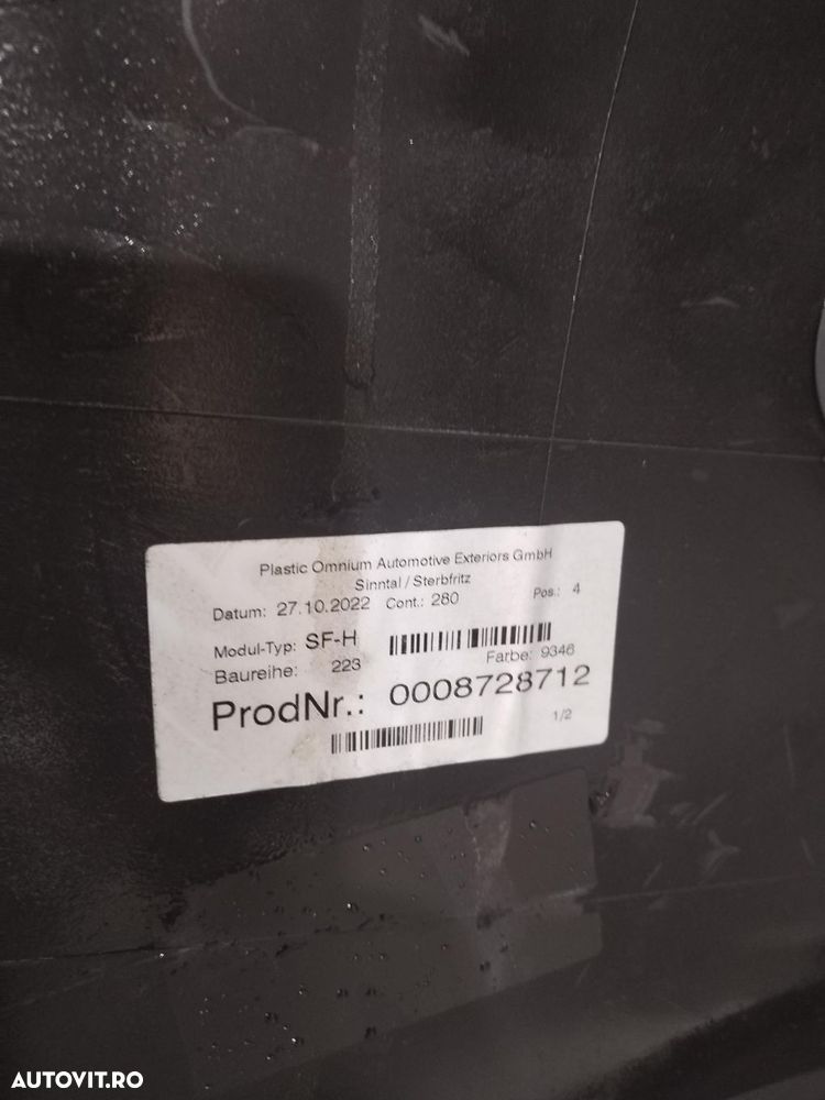Bara spate Mercedes S-Class, W223, AMG, 2021, 2022, 2023, 2024, 2025, cod origine OE A2238856201. 10613 - 10