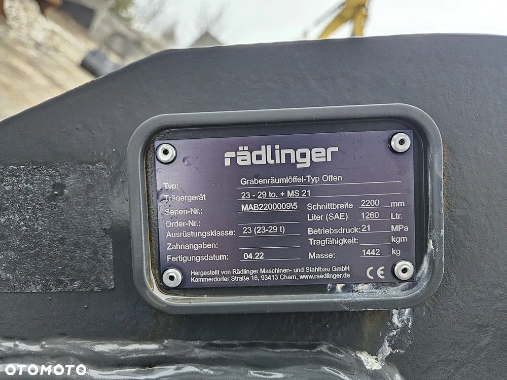 Caterpillar ŁYŻKA skarpowa Lehnhoff MS 21 CAT Radlinger STRICKLAND 323 MS21 325 329 330 Volvo Komatsu - 13