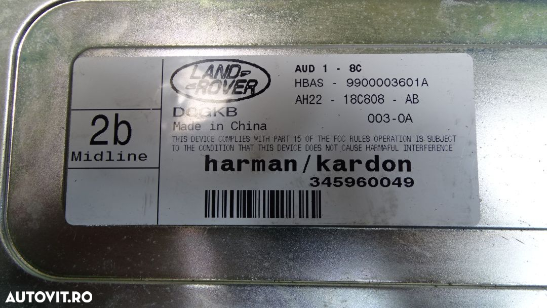 Amplificator Harman Kardon Discovery 3 / 4 / Range Rover Sport 2010 AH3219C164AB / LR024836 dezmembrez/dezmembrari - 2