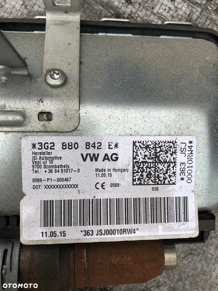 VW PASSAT B8 AIRBAG PODUSZKA KOLANOWA 3G2880842E ORYGINAŁ - 2