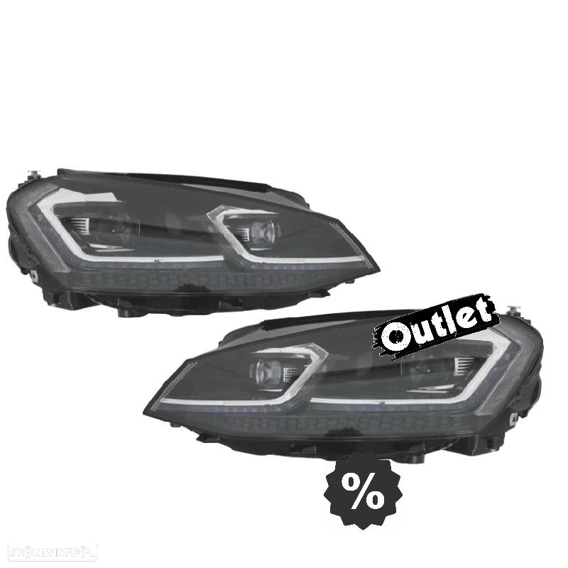 R012837C3 FAROIS PARA VOLKSWAGEN VW GOLF 7 12-17 DRL DINAMICOS PRETO LOOK 7.5 R - 7