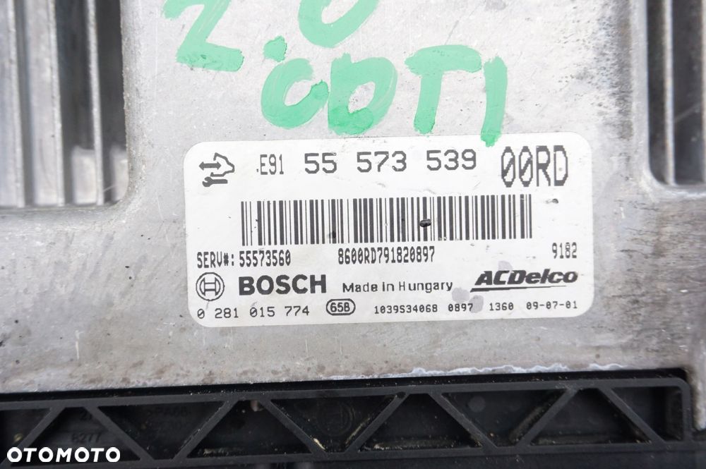 KOMPUTER STEROWNIK SILNIKA 55573539 OPEL INSIGNIA A 2.0 CDTI - 2