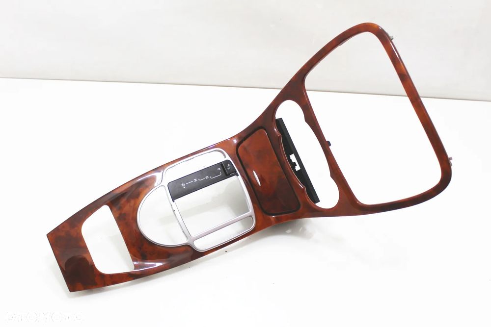 Ramka konsola środkowa popielniczka drewno dekor stan BDB OE Mercedes SL R230 W230 - 13