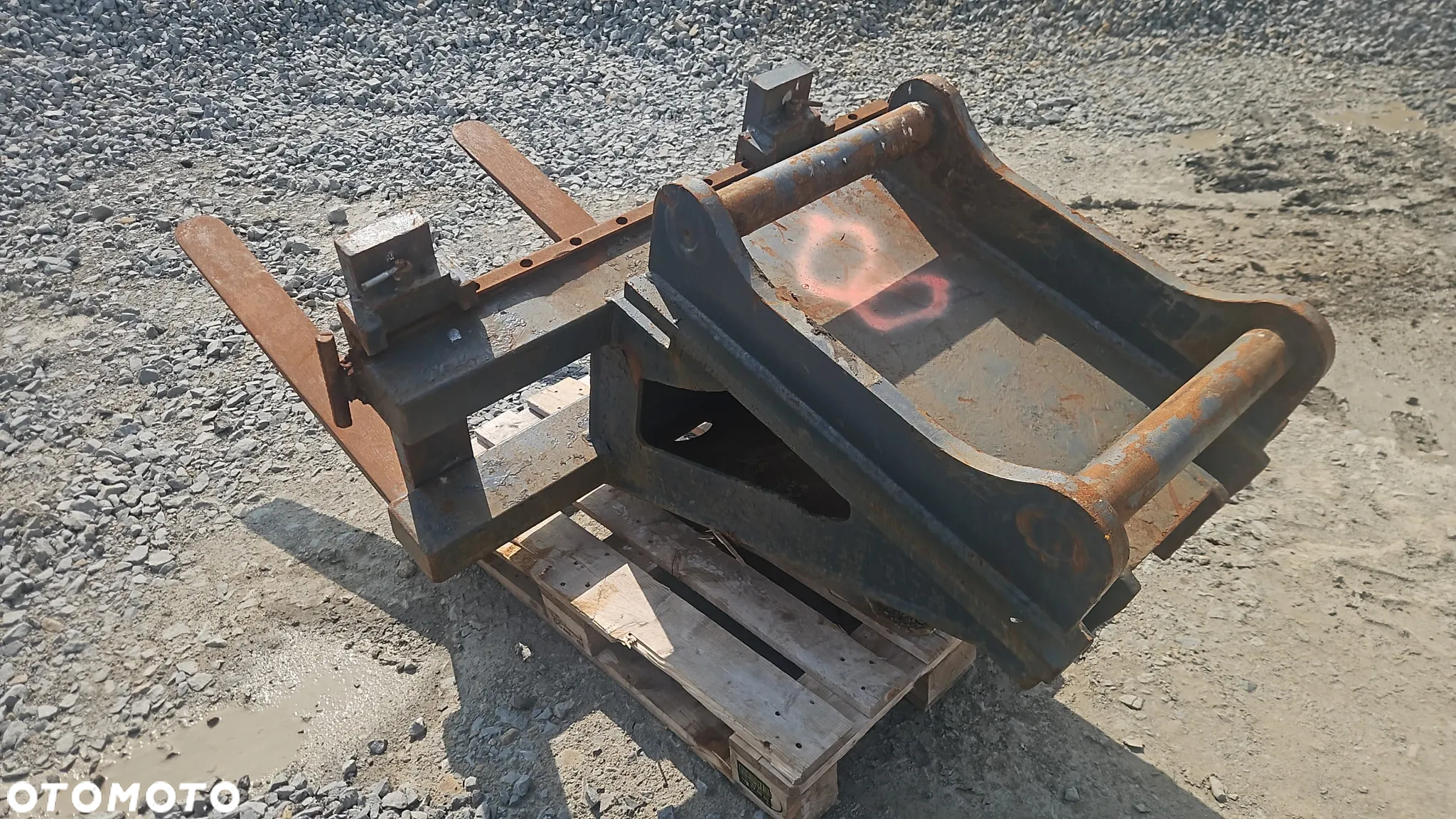 Widły do palet złącze S70 do koparki koparka paletowe paleciak - 3